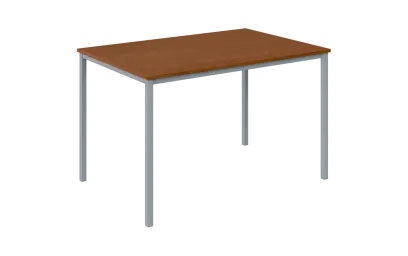 JPT 120 Jídelní stůl 1200 x 800 mm, deska olše jantar / podnož stříbrná